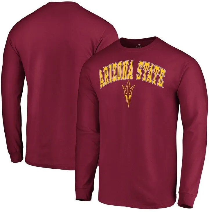 Men's Fanatics Branded Maroon Arizona State Sun Devils Campus Long Sleeve T-shirt