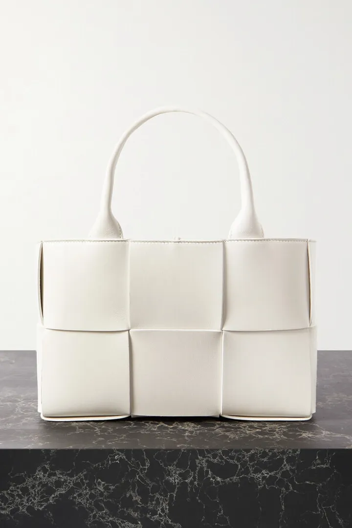 Bottega Veneta - Arco Mini Intrecciato Leather Tote - White