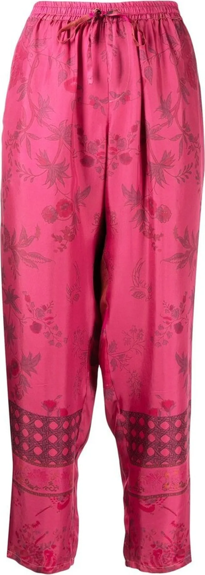 Straight-Leg Silk Trousers
