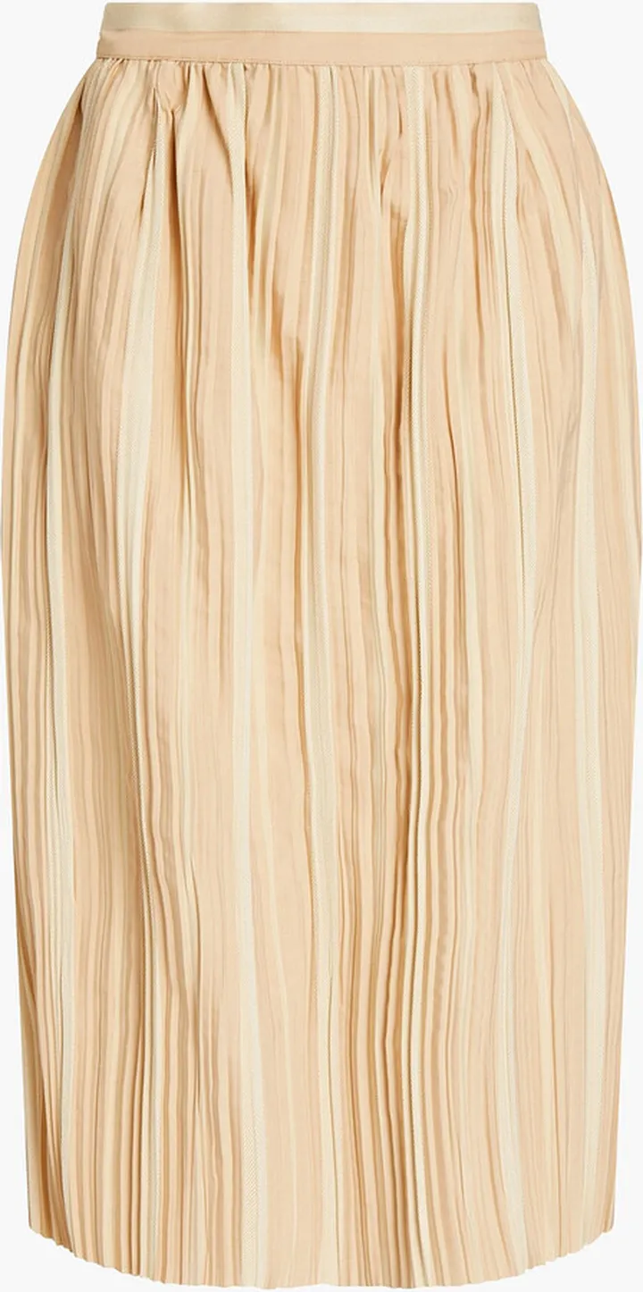 Sylvia pleated jacquard midi skirt