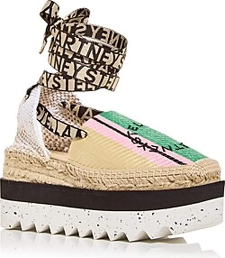 Stella McCartney Women's Gaia Platform Ankle Wrap Espadrilles