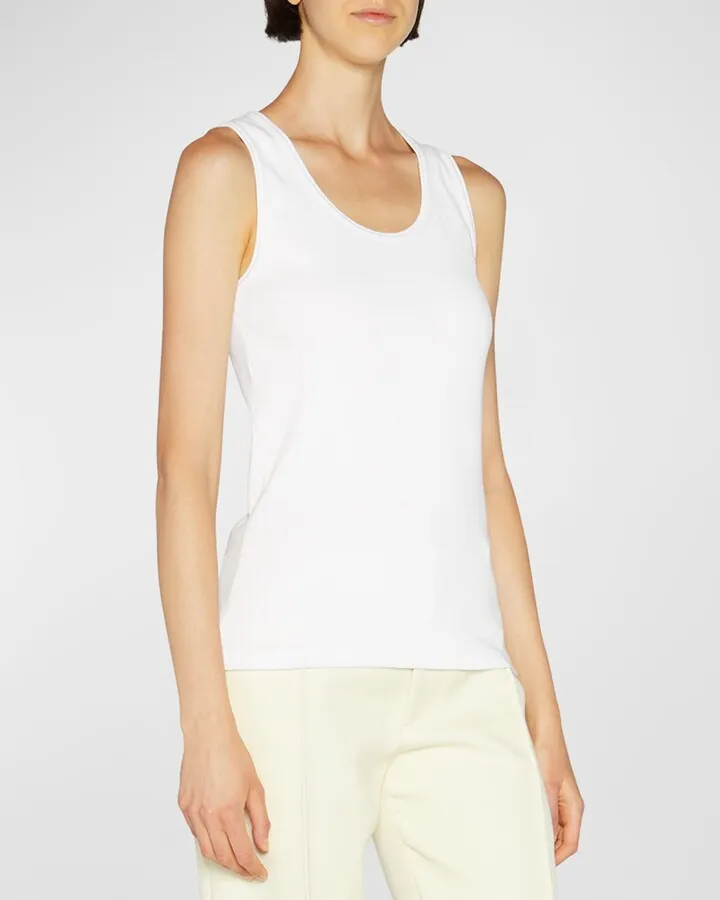 Dry Stretch Cotton Ribbed Tank Top