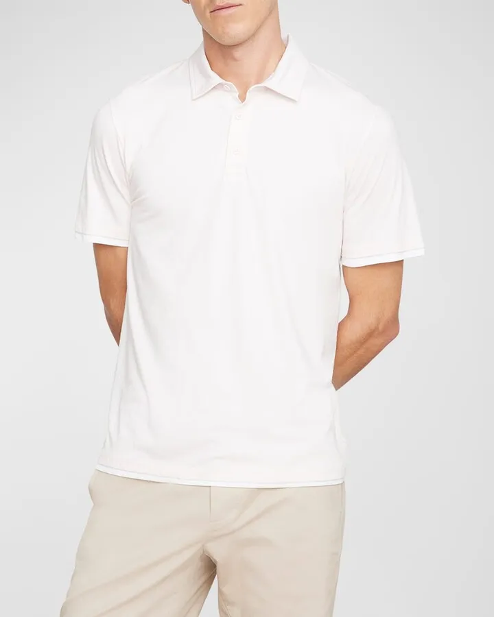 Men's Double-Layer Jersey Polo Shirt