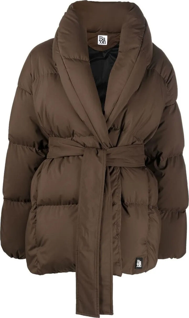 Padded Tied-Waist Jacket