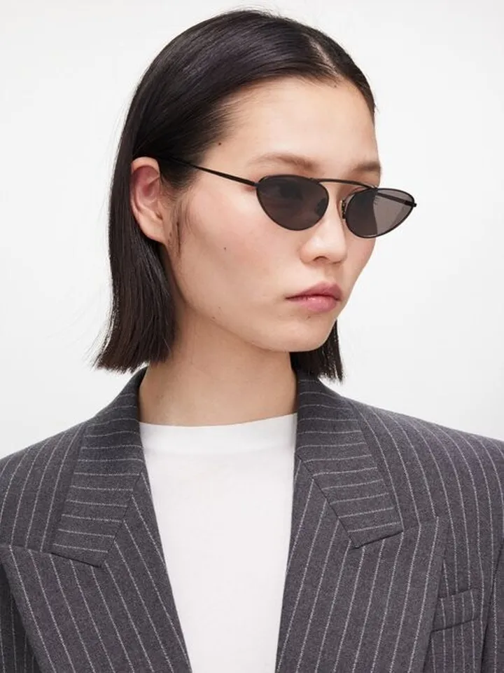 Round Cat-eye Metal Sunglasses