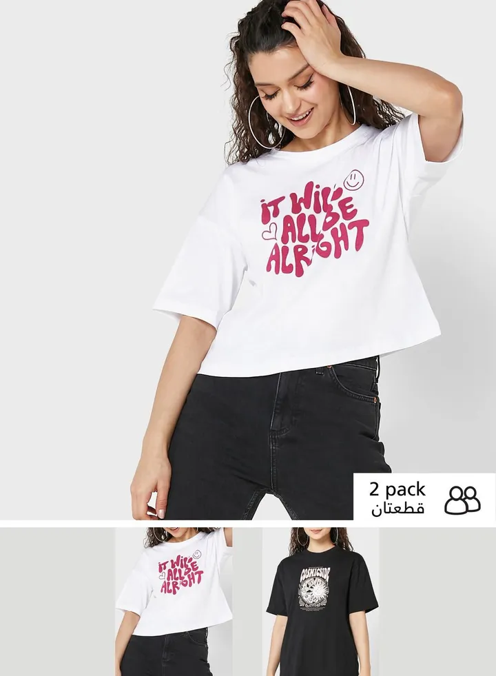 2 Pack Graphic T-Shirt
