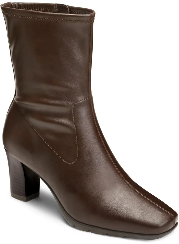 Cinnamon Leather Ankle Bootie