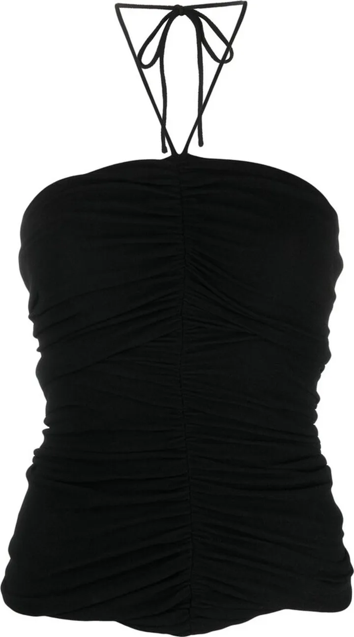 Ruched Halterneck Tube Top