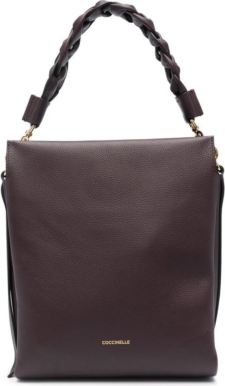 Braided-Strap Logo Shoulder Bag