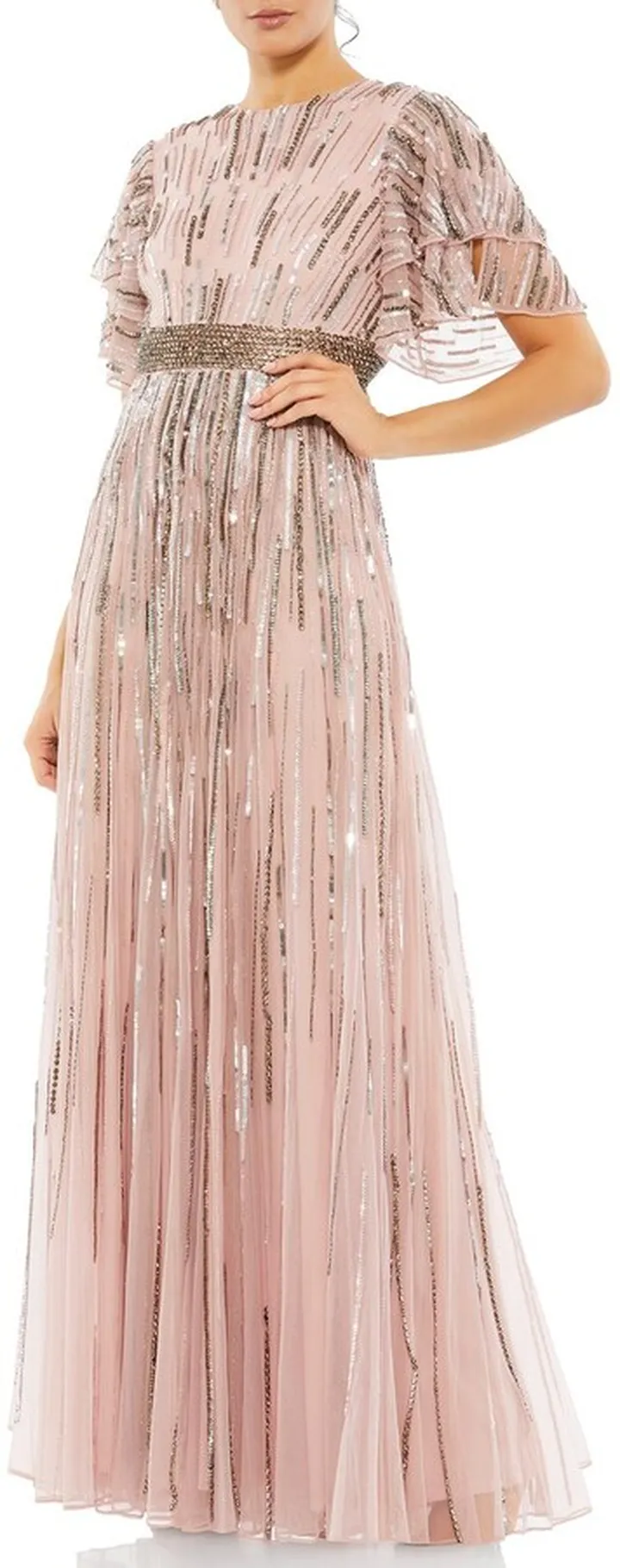 Sequin A-Line Gown