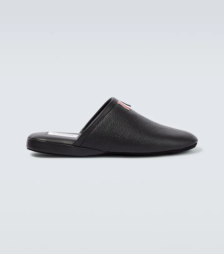 Leather slippers