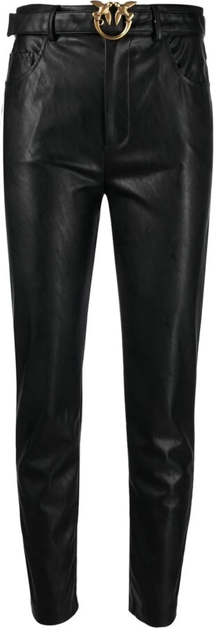 Faux-Leather Skinny Trousers