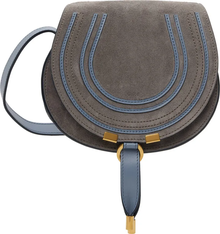 Chloé Gray Small Marcie Saddle Bag