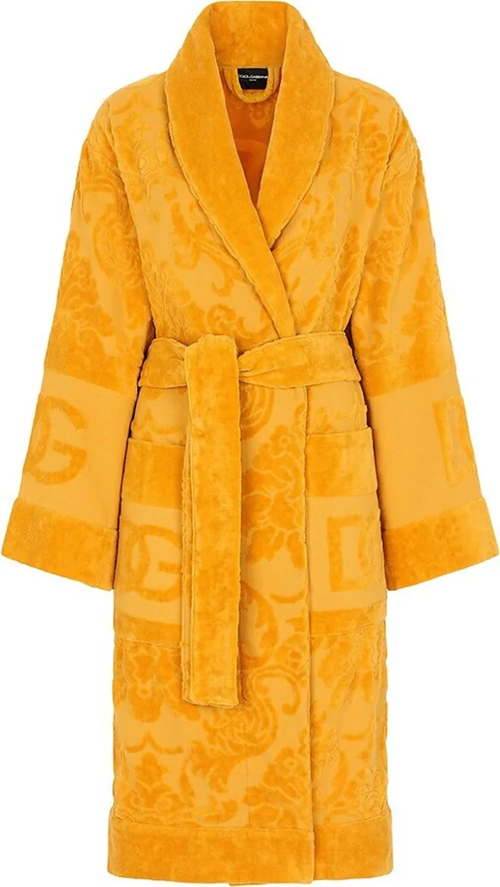 Jacquard Logo Bath Robe