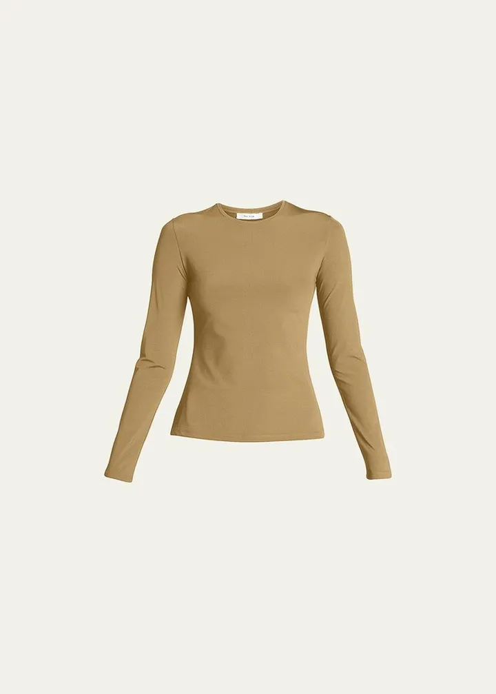 Inverness Long-Sleeve Crepe Top