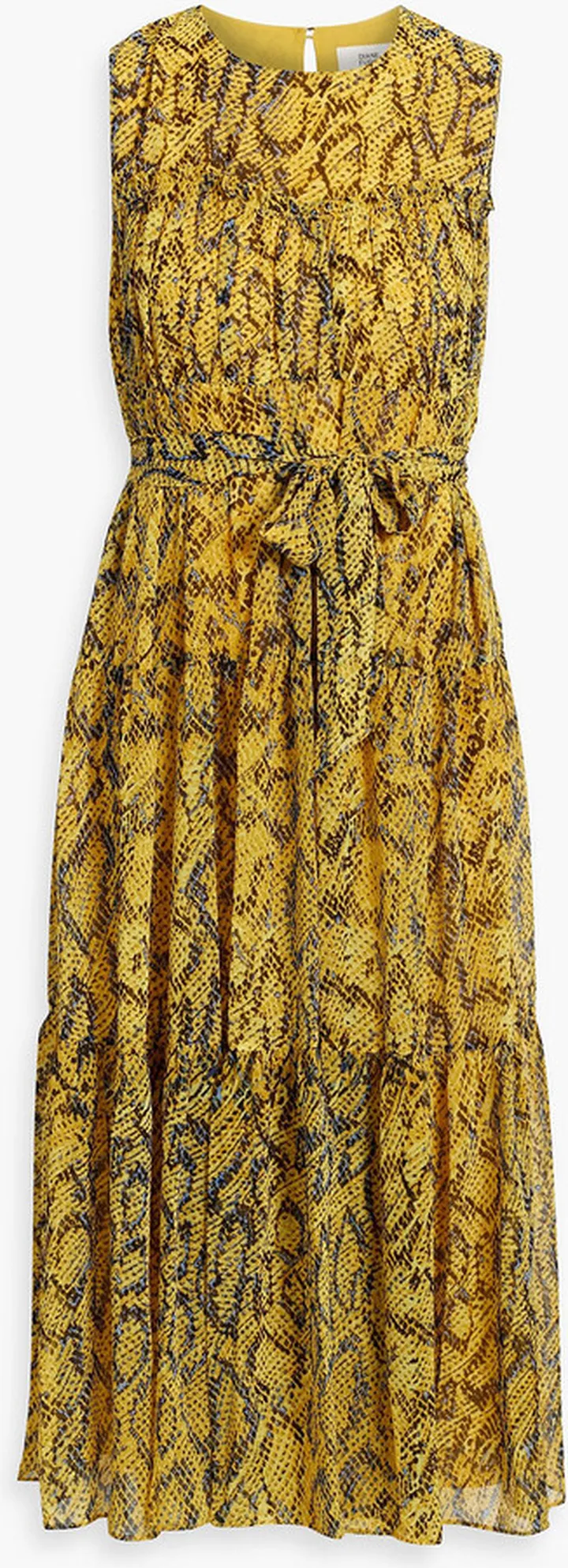 Robert tiered printed chiffon midi dress