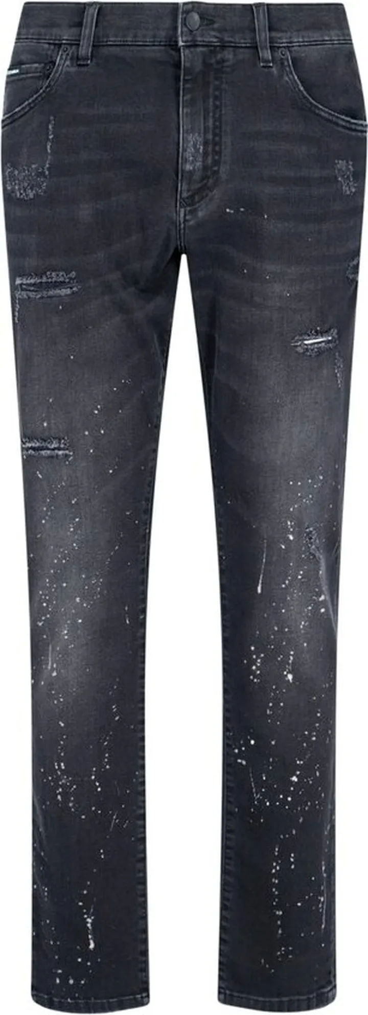 Dolce & Gabbana Paint Splatter Distressed Jeans