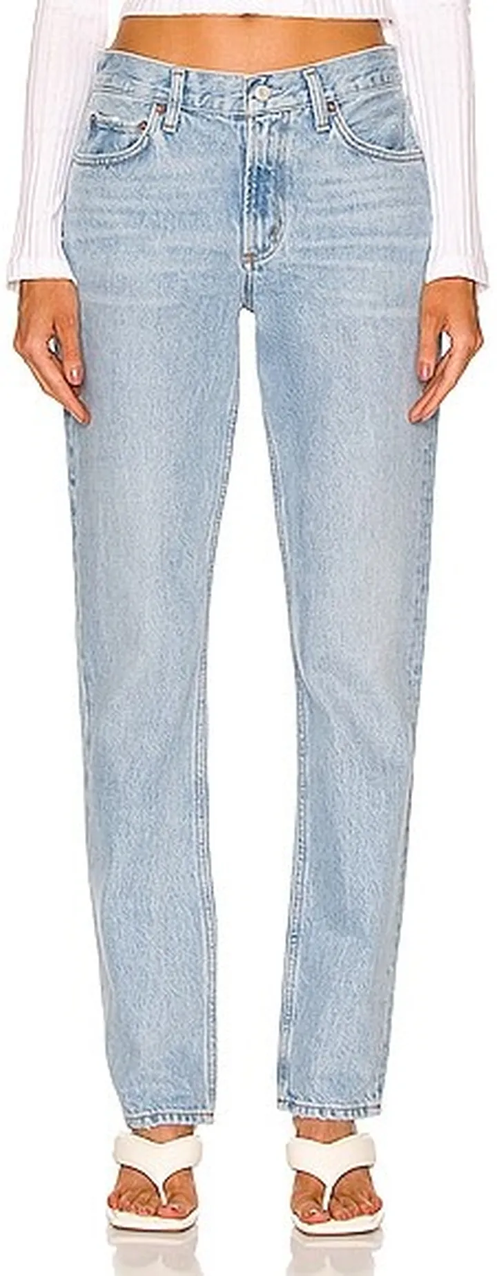 AGOLDE Lyle Low Rise Slim in Blue