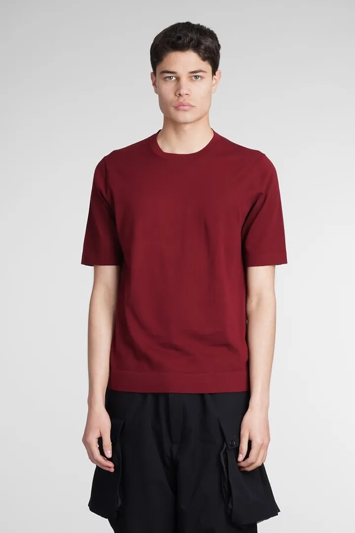 T-shirt In Red Cotton