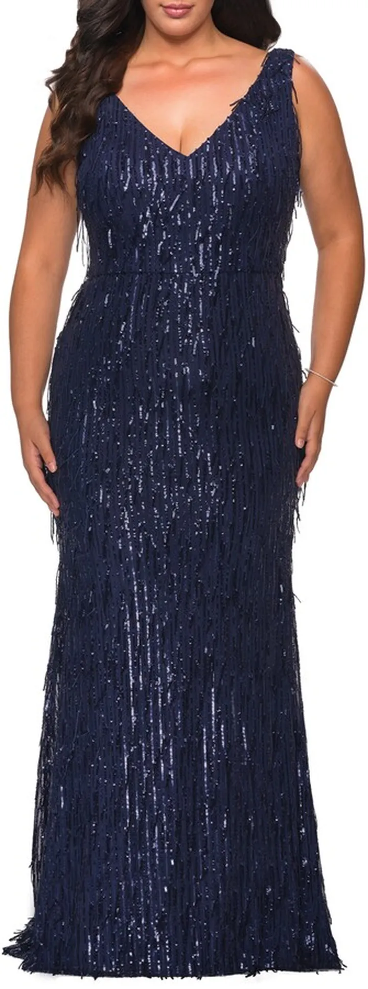 Sequin Column Gown