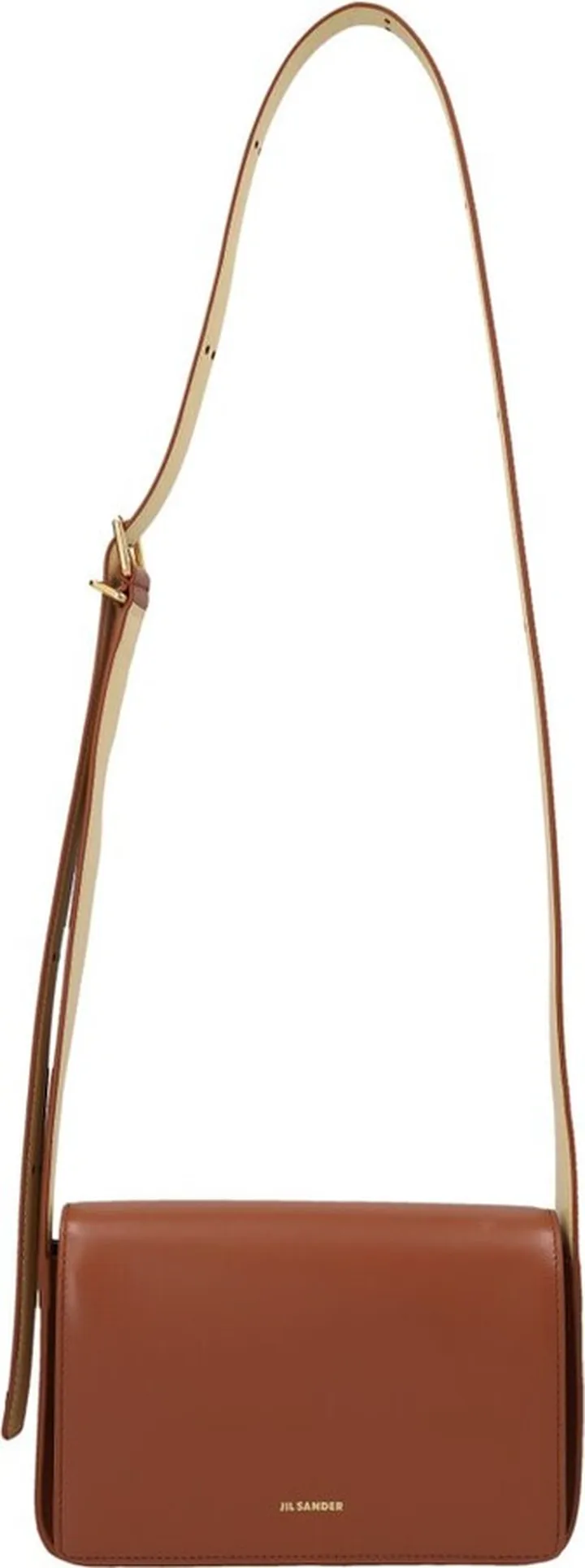 Jil Sander Logo Detailed Foldover Shoulder Bag
