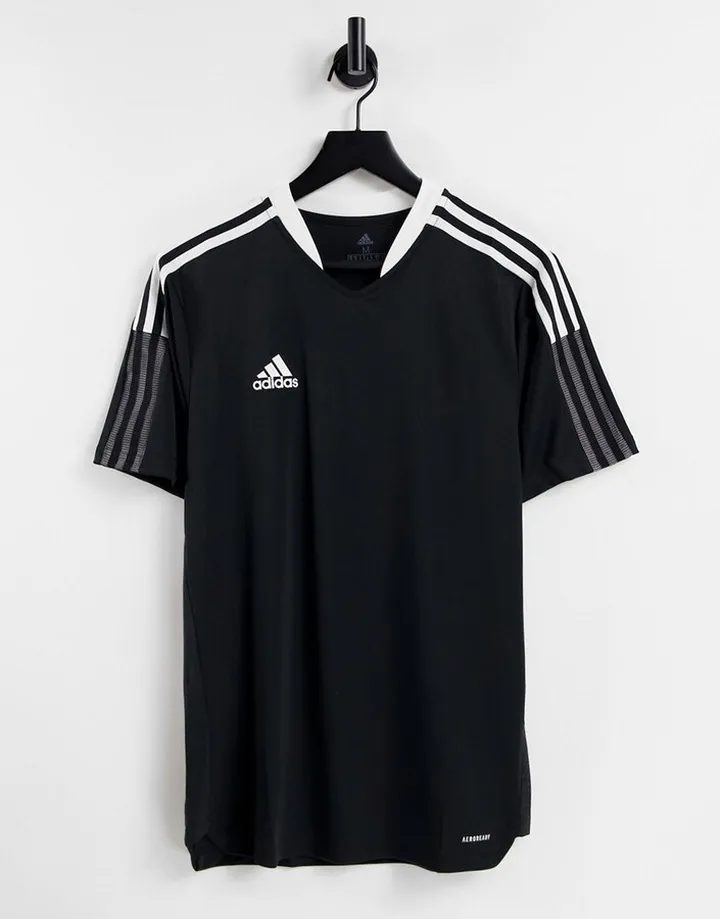 adidas Soccer Tiro 21 t-shirt in black