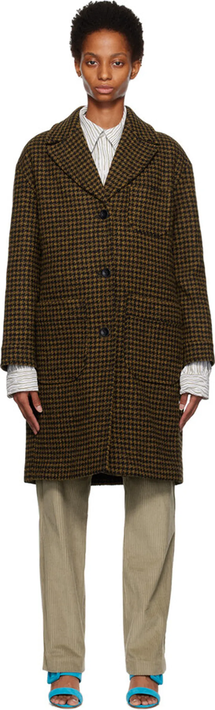 A.P.C. Brown & Black Nina Coat