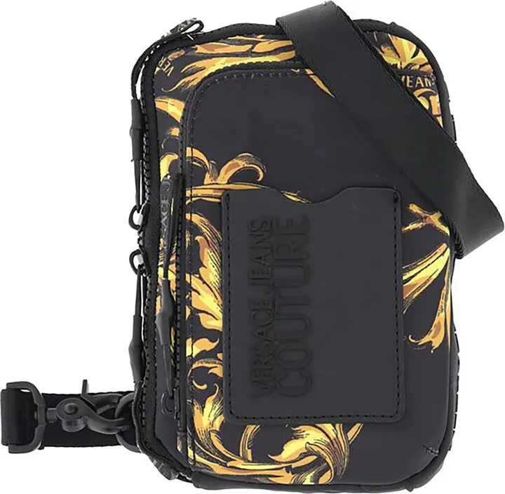 Versace Jeans Couture Fabric Crossbody Bag With Logo Detail