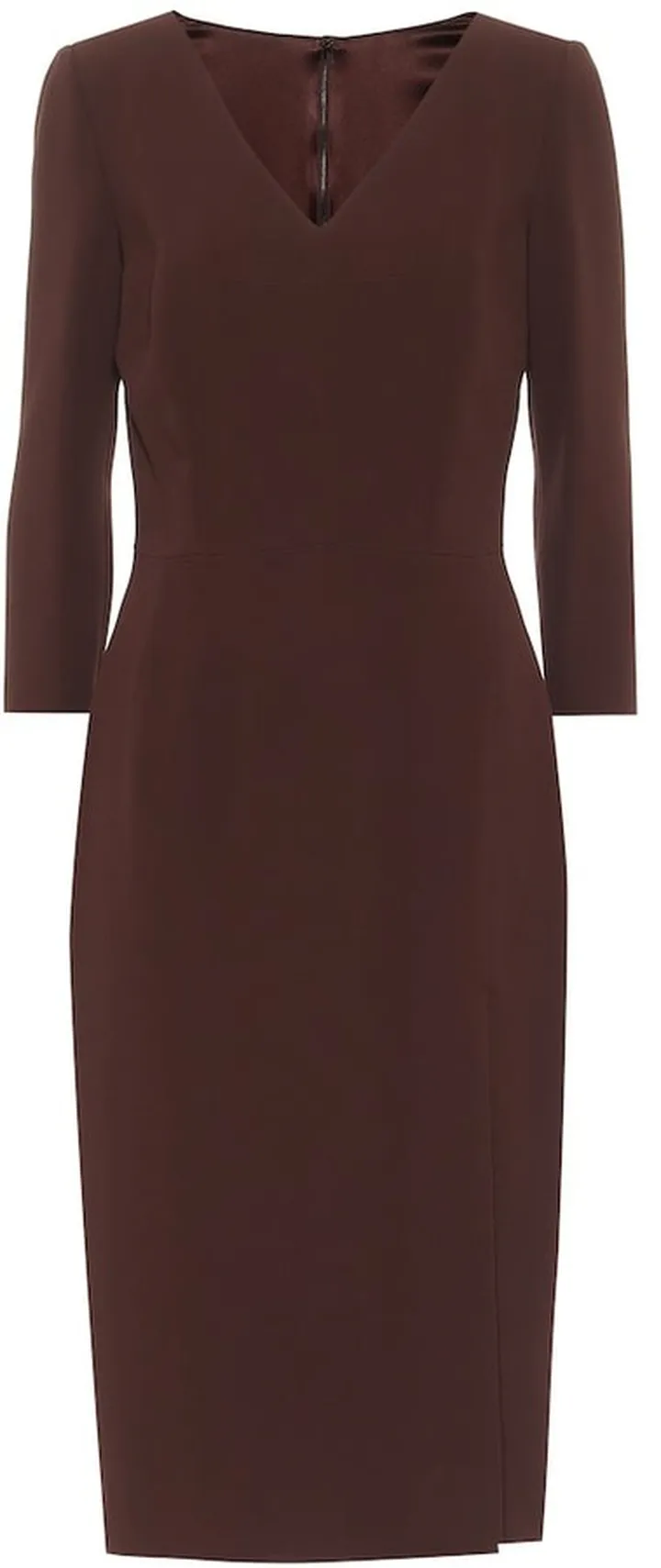 Stretch-crepe midi dress