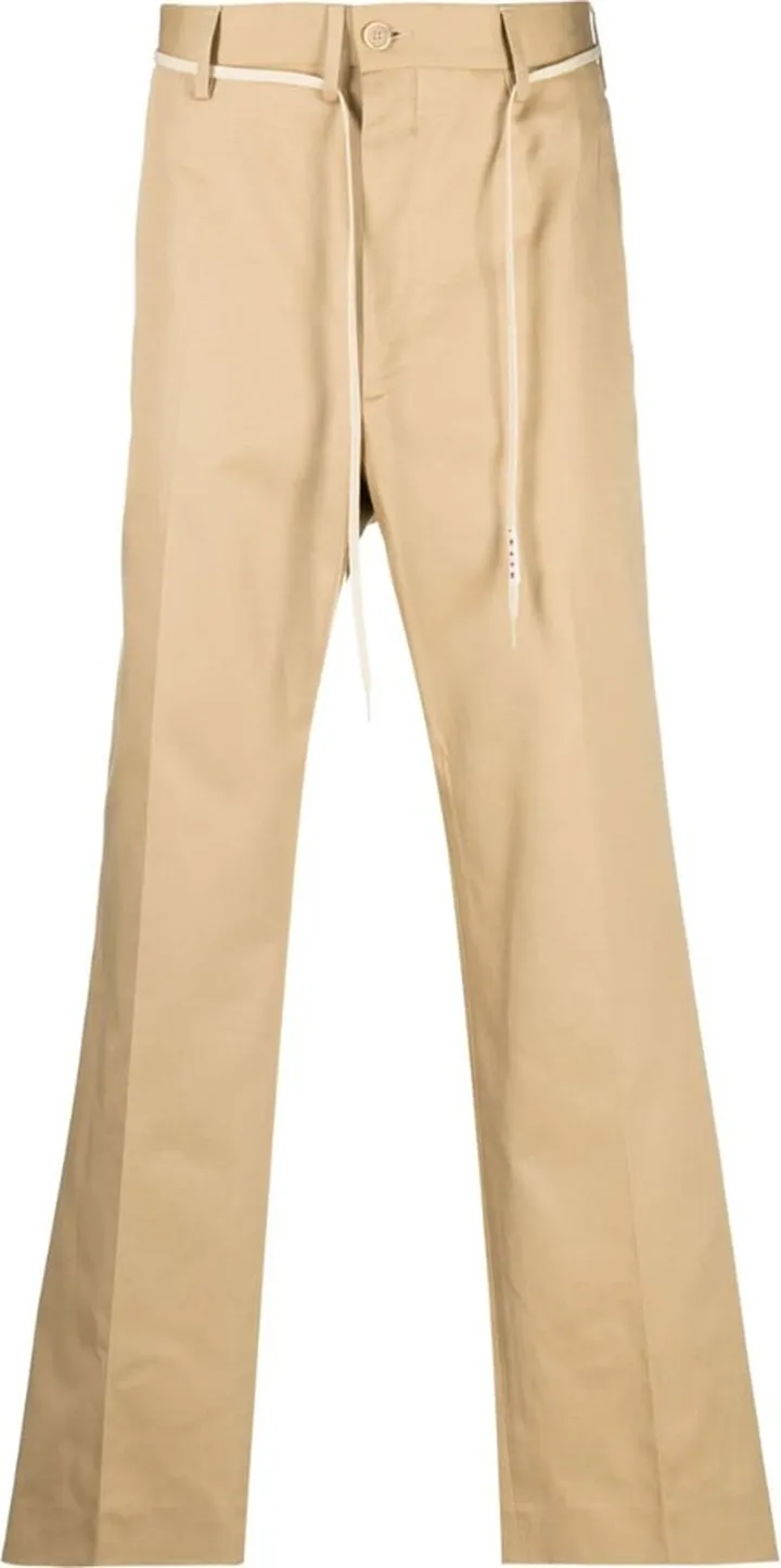 Cord-Belt Wide-Leg Trousers