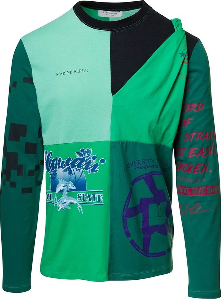 Marine Serre Regenerated Graphic-Printed Crewneck T-Shirt