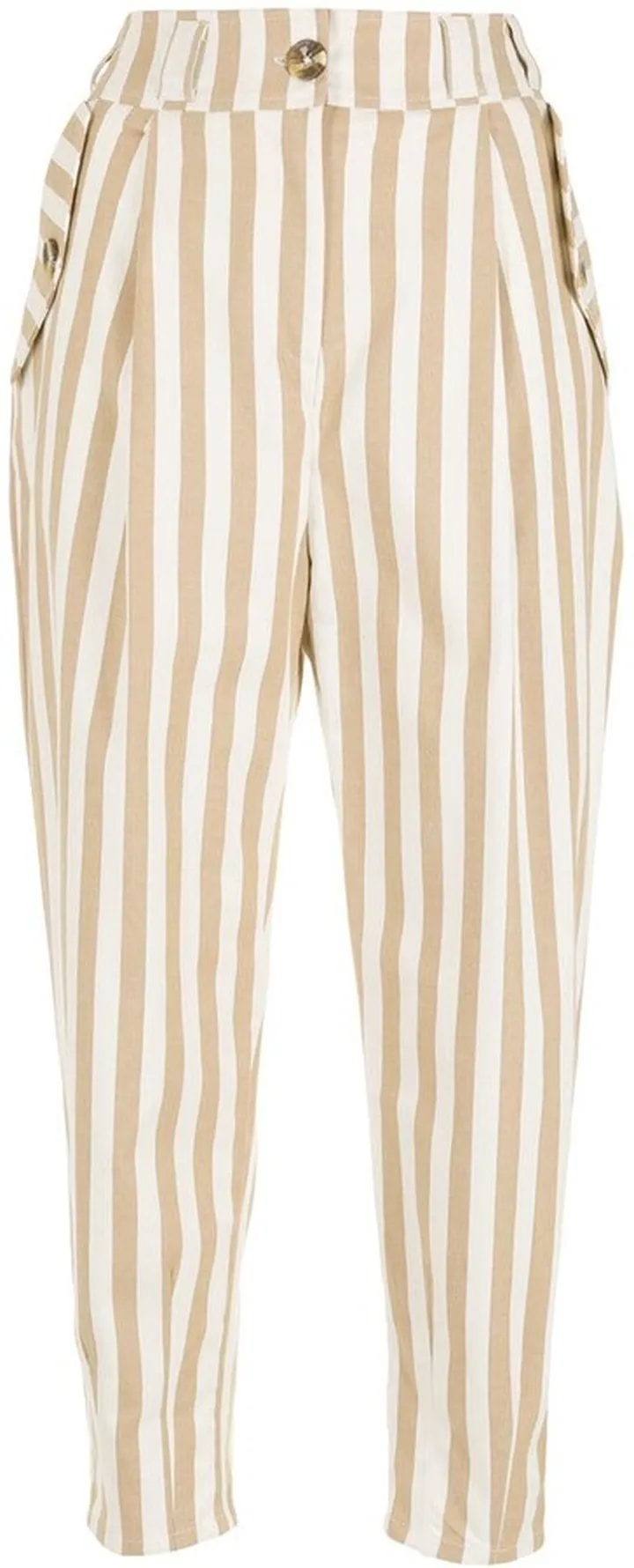 Stripe-Print Straight Trousers