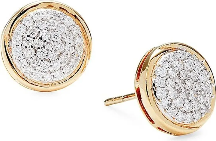 14K Yellow Gold & 0.61 TCW Diamond Stud Earrings