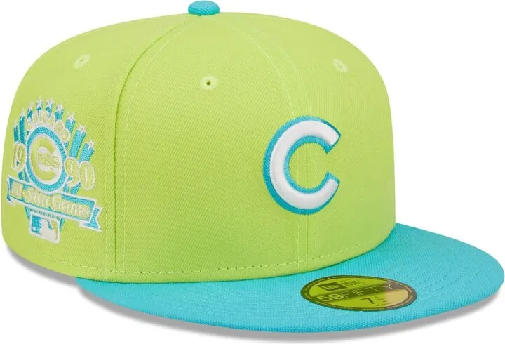 Men's New Era Green Chicago Cubs 1990 Mlb All-Star Game Cyber Vice 59FIFTY Fitted Hat