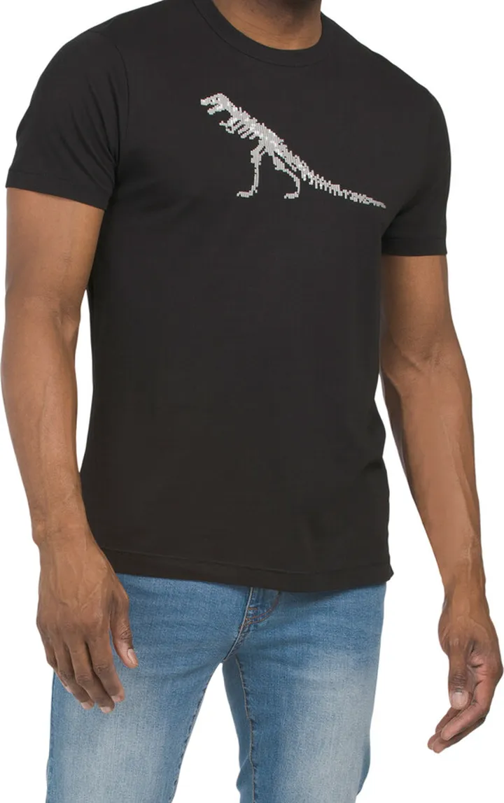 Dino Pixel Skeleton Tee