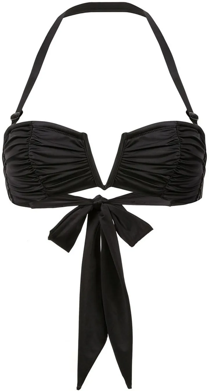 Fleur deep V bandeau bikini top