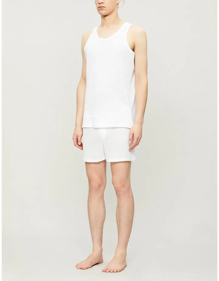 unspel Mens White Q14 Cellular Cotton T-shirt
