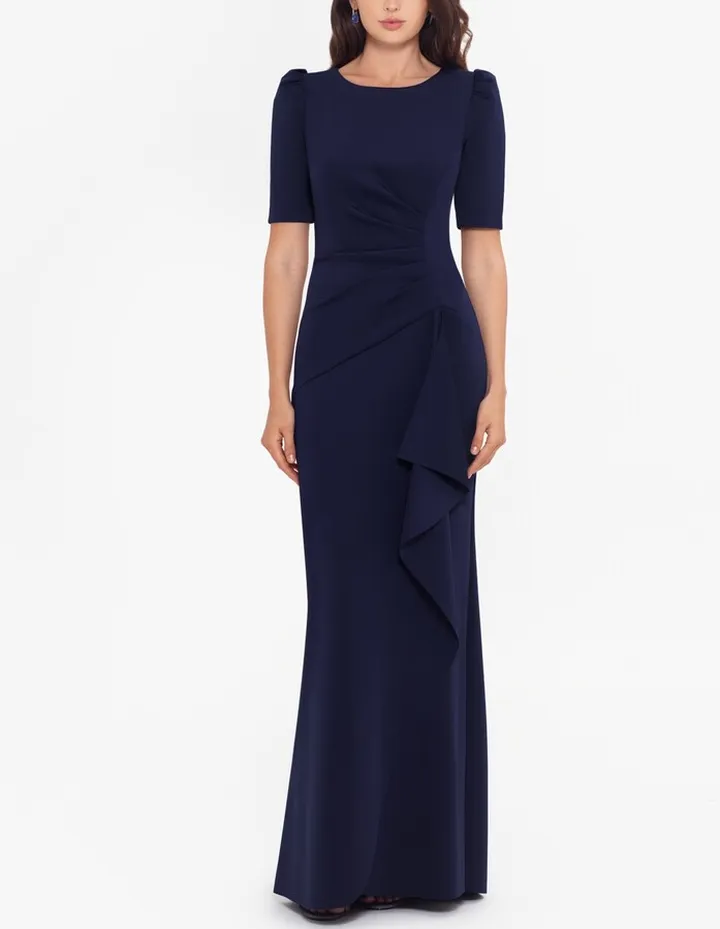 Xscape Ruched A-Line Gown