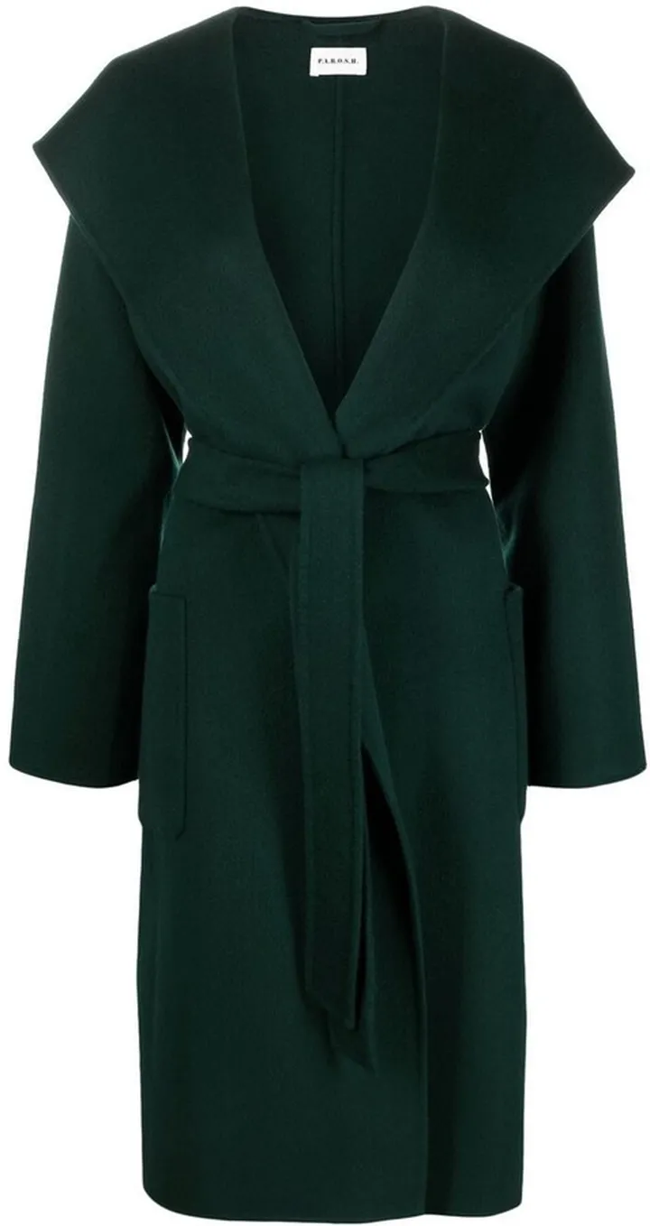 Leak wool midi coat