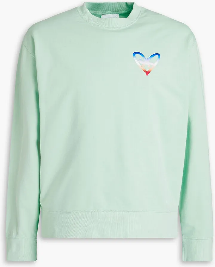 Embroidered French cotton-terry sweatshirt