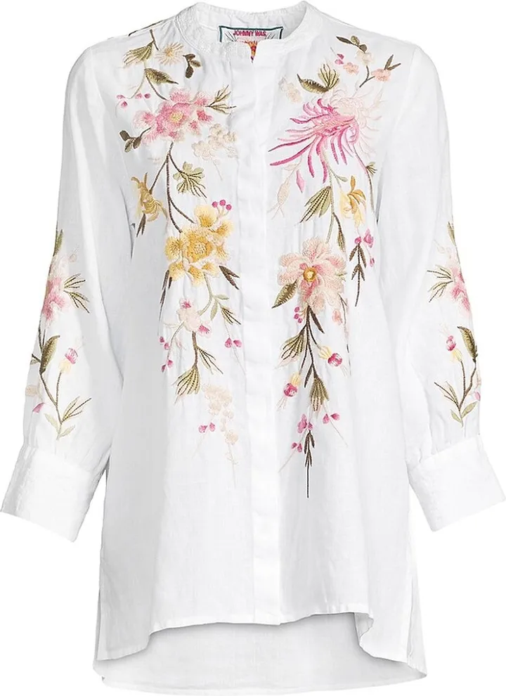 Mei Voyager Linen Floral Tunic