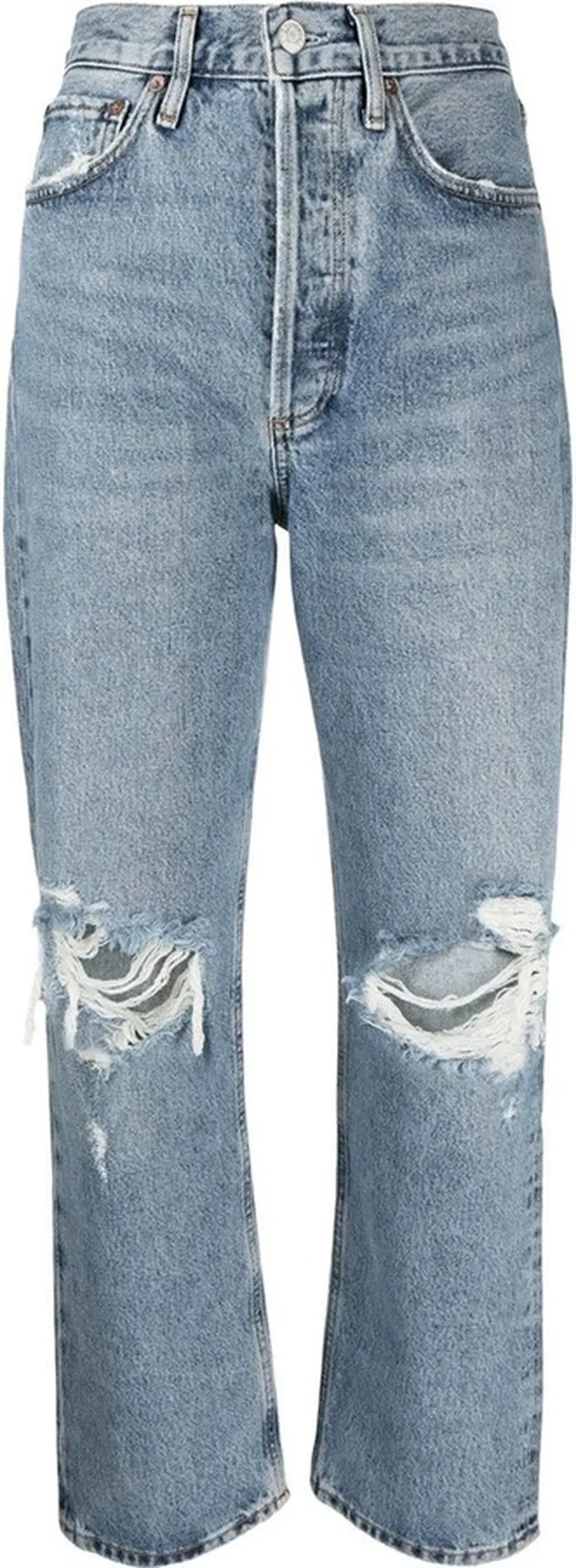 Distressed Boyfriend-Fit Jeans