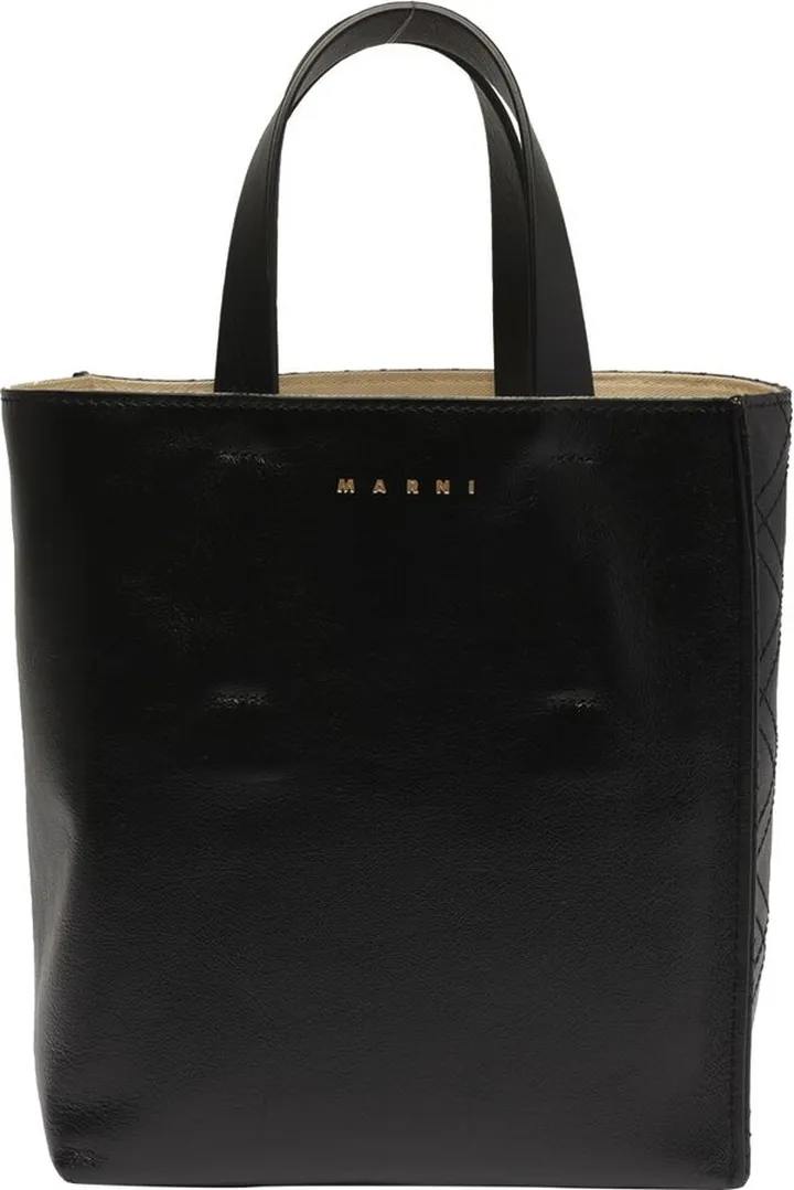 Marni Logo Printed Quilted Tote Bag