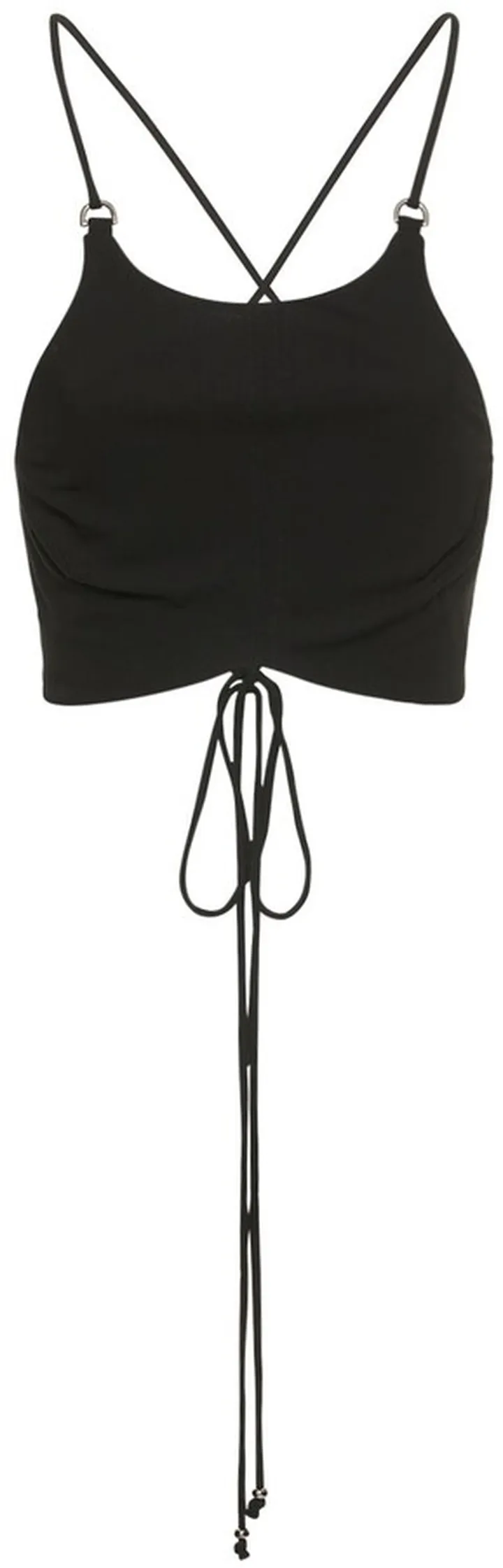 Cyrus viscose jersey halter wrap top