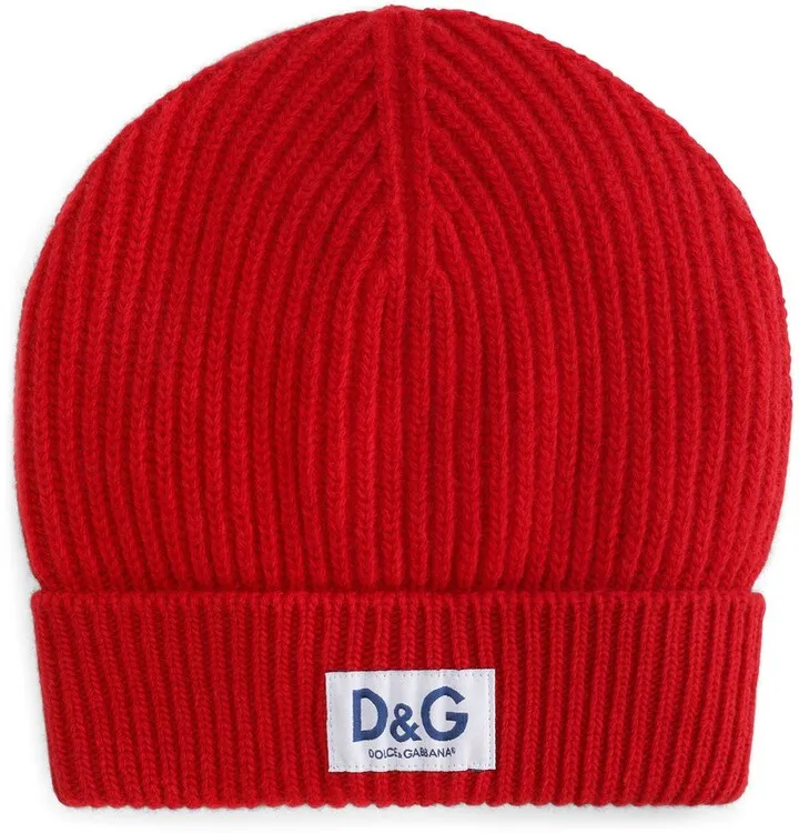 Logo-Patch Ribbed-Knit Beanie