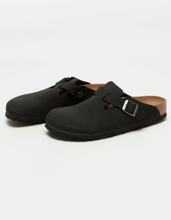 BIRKENSTOCK Womens Boston Vegan Black Clog