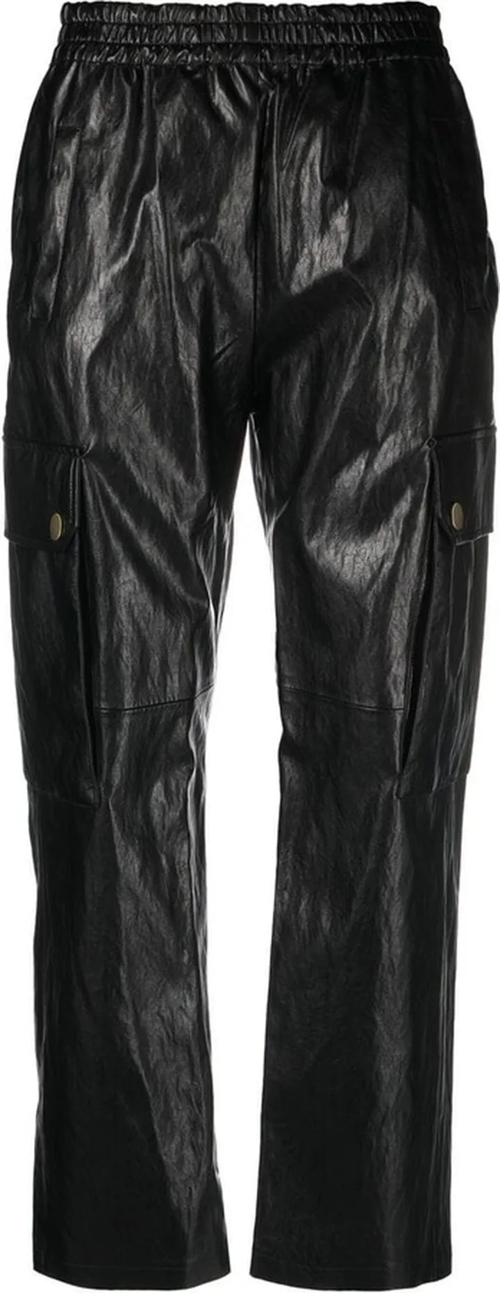 Faux-Leather Slim-Fit Trousers