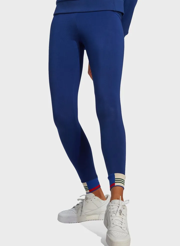 Ribbed Cuffed 7/8 Tights