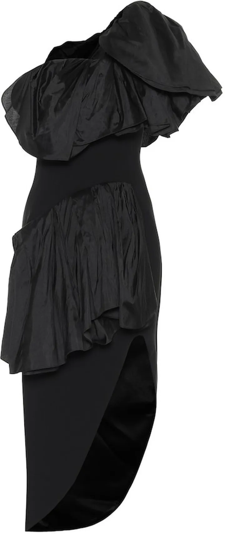 Attentive Ruffle crepe midi dress