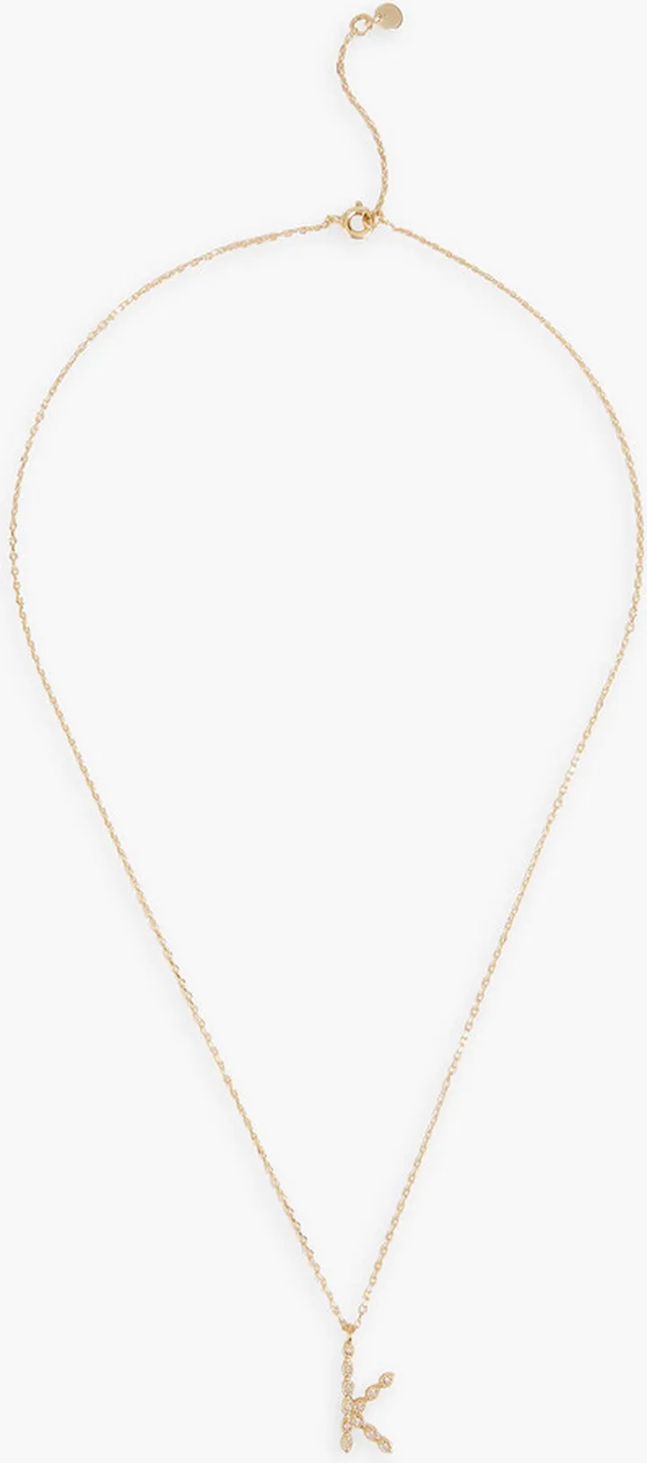 Gold-tone crystal necklace